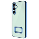 Galaxy A55 Kılıf Kamera Korumalı Logo Gösteren Zore Omega Kapak-Lila