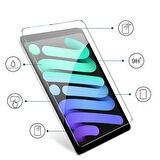 iPad 10.9 2020 (4.Nesil) Uyumlu ​MKST- 5in1 Tablet Temperli Cam Ekran Koruyucu-Renksiz