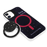 iPhone 11 Zore Magsafe Şarj Özellikli Tak-Çıkar Pop Soketli Zore Tiktok Kılıf-Mor