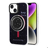 iPhone 13 Uyumlu Zore Magsafe Şarj Özellikli Tak-Çıkar Pop Soketli Zore Tiktok Kapak-Turuncu