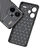Xiaomi Redmi Note 13 Pro Plus 5G Kılıf Zore Negro Silikon Kapak-Siyah