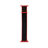 Watch 42mm Kordon Band-03 Serisi Hasır Strap Kayış-Kırmızı-Siyah