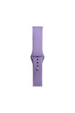 Galaxy Watch Active 2 44mm Band Serisi 20mm Klasik Kordon Silikon Strap Kayış-Lila
