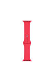 Apple Watch 7 41mm Band Serisi Uyumlu Klasik Kordon Silikon Strap Kayış-Light Rose Red