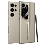 Galaxy S24 Ultra Uyumlu Ultra İnce Kameralı Korumalı Sert Rubber Zore Procase Kapak-Gold