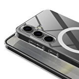 Galaxy S24 Kılıf Kamera Korumalı Magsafe Sert PC Zore Porto Kapak-Renksiz