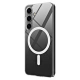 Galaxy S24 Plus Kılıf Kamera Korumalı Magsafe Sert PC Zore Porto Kapak-Renksiz