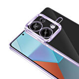 Xiaomi Redmi Note 13 Pro 4G Kılıf Kamera Korumalı Logo Gösteren Zore Omega Kapak-Rose Gold