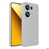 Xiaomi Redmi Note 13 Pro 4G Uyumlu Kılıf Kamera Korumalı Simli Lüks Koton Kapak