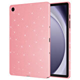 Galaxy Tab S8 Simli Parlak Görünümlü Uyumlu ​ARTH Tablet Koton Kılıf-Pembe