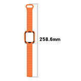 Xiaomi Redmi Watch 1 Silikon Kordon Zore KRD-105 Strap Kayış-Pembe-Turuncu