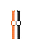 Xiaomi Redmi Watch 1 Silikon Kordon Ensueno KRD-105 Strap Kayış-Gri-Turuncu