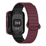 Xiaomi Redmi Watch 2 Silikon Kordon Zore KRD-105 Strap Kayış-Gri-Turuncu