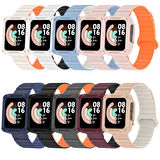 Xiaomi Redmi Watch 1 Silikon Kordon Zore KRD-105 Strap Kayış-Gri-Turuncu