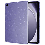 Galaxy Tab S7 T870 Simli Parlak Görünümlü Uyumlu ​ARTH Tablet Koton Kılıf-Derin Mor