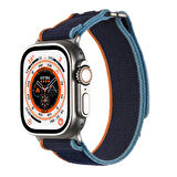 Apple Watch Ultra 49mm Hasır Kordon Zore KRD-106 Strap Kayış-Siyah-Gri