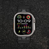 Apple Watch Ultra 49mm Zore KRD-107 Metal Hasır Kordon-Siyah
