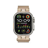 Apple Watch Ultra 49mm Zore KRD-107 Metal Hasır Kordon-Starlight