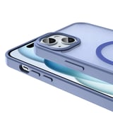 iPhone 15 Kılıf Magsafe Şarj Özellikli Mat Arka Yüzey NRTK Sio Kapak-Gri