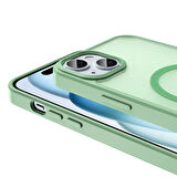 iPhone 15 Plus Kılıf Magsafe Şarj Özellikli Mat Arka Yüzey Zore Sio Kapak-Siyah