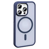 iPhone 14 Pro Max Kılıf Magsafe Şarj Özellikli Mat Arka Yüzey Zore Sio Kapak-Siyah