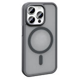 iPhone 14 Pro Max Kılıf Magsafe Şarj Özellikli Mat Arka Yüzey Zore Sio Kapak-Lacivert