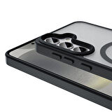 Galaxy S24 Plus Kılıf Magsafe Şarj Özellikli Mat Arka Yüzey Zore Sio Kapak-Siyah