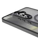 Galaxy S24 Plus Kılıf Magsafe Şarj Özellikli Mat Arka Yüzey Zore Sio Kapak-Siyah