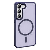 Galaxy S23 Kılıf Magsafe Şarj Özellikli Mat Arka Yüzey Zore Sio Kapak-Gri