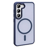 Galaxy S23 Kılıf Magsafe Şarj Özellikli Mat Arka Yüzey Zore Sio Kapak-Gri