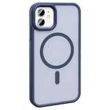 iPhone 12 Kılıf Magsafe Şarj Özellikli Mat Arka Yüzey MKST Sio Kapak-Siyah