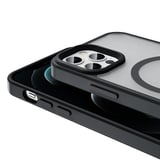 Apple iPhone 12 Pro Max Kılıf Magsafe Şarj Özellikli Mat Arka Yüzey Zore Sio Kapak-Siyah