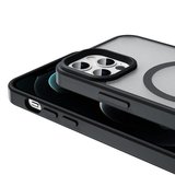 iPhone 13 Pro Kılıf Magsafe Şarj Özellikli Mat Arka Yüzey NRTK Sio Kapak-Siyah