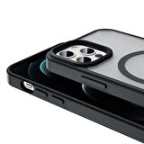 Apple iPhone 13 Pro Uyumlu Kılıf Magsafe Şarj Özellikli Mat Arka Yüzey Sio Kapak