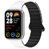 Xiaomi Mi Band 8 Pro Silikon Kordon Zore KRD-105 Strap Kayış-Pembe-Turuncu