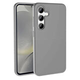 Galaxy S24 Kılıf Magsafe Şarj Özellikli Sıvı Teknolojili Silinebilir Sert Zore Kivi Kapak-Koyu Gri