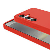 Galaxy S24 Plus Kılıf Magsafe Şarj Özellikli Sıvı Teknolojili Silinebilir Sert Zore Kivi Kapak-Pembe