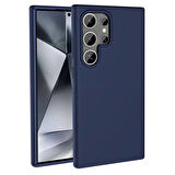 Galaxy S23 Ultra Kılıf Magsafe Şarj Özellikli Sıvı Teknolojili Silinebilir Sert Zore Kivi Kapak-Lacivert