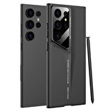 Galaxy S23 Ultra Kılıf Ultra İnce Kamera Korumalı Sert Rubber Zore Procase Kapak-Siyah