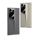 Galaxy S23 Ultra Kılıf Ultra İnce Kamera Korumalı Sert Rubber MKST Procase Kapak-Gri