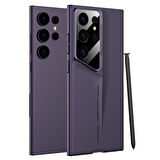 Galaxy S23 Ultra Kılıf Ultra İnce Kamera Korumalı Sert Rubber Zore Procase Kapak-Mor