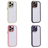 iPhone 14 Pro Max Kılıf Kamera Korumalı Renkli Kenar ve Çerçeve Tasarımlı Zore Vitamin Kapak-Yeşil