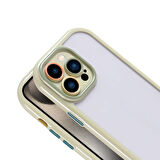 Apple iPhone 15 Pro Kılıf Kamera Korumalı Renkli Kenar ve Çerçeve Tasarımlı Zore Vitamin Kapak-Derin Mor