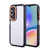 Galaxy A05S Kılıf Kamera Korumalı Renkli Kenar ve Çerçeve Tasarımlı Zore Vitamin Kapak-Siyah