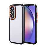 Galaxy A54 Kılıf Kamera Korumalı Renkli Kenar ve Çerçeve Tasarımlı Zore Vitamin Kapak-Siyah