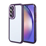 Galaxy A54 Kılıf Kamera Korumalı Renkli Kenar ve Çerçeve Tasarımlı Zore Vitamin Kapak-Derin Mor