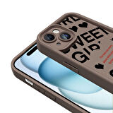 Apple iPhone 14 Kılıf Kamera Korumalı Baskılı Arka Yüzey Zore Klas Kapak-Siyah