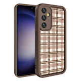 Galaxy S24 Kılıf Kamera Korumalı Baskılı Arka Yüzey Zore Klas Kapak-Koyu Kahve