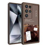 Galaxy S24 Ultra Kılıf Kamera Korumalı Baskılı Arka Yüzey Zore Klas Kapak-Beyaz