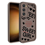 Galaxy S23 Kılıf Kamera Korumalı Baskılı Arka Yüzey Zore Klas Kapak-Açık Kahve